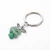 Natural Green Aventurine Angel Pendant Keychain KEYC-JKC00382-05-3
