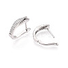 Brass Micro Pave Cubic Zirconia Stick Hoop Earrings EJEW-T048-34P-3