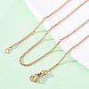 Brass Curb Chains Necklaces for Women NJEW-D302-73RG-1