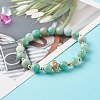 Shell Shape Cubic Zirconia Charm Stretch Bracelets Set for Teen Girl Women BJEW-JB06850-04-8