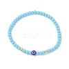 Glass & Lampwork Beaded Stretch Bracelets for Women BJEW-JB13226-3