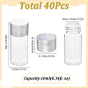 40Pcs Clear Glass Bottles Bead Containers CON-SC0001-15A-02-2