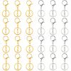 24Pcs 2 Caolors Alloy Keychain Clasps KEYC-SC0001-81-6