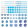 Transparent Spray Paint & Baking Paint Crackle Glass Beads GLAA-TA0003-45-2