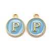 Golden Plated Alloy Enamel Charms ENAM-S118-04P-1