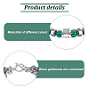 5Pcs 5 Colors Dyed Synthetic Malachite & Hematite Beaded Double Layer Multi-strand Bracelets Set BJEW-AN0001-42-6