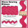 10 Yard Polyester Wavy Fringe Trim Ribbon SRIB-GF0001-38F-2