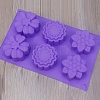 Flower Food Grade Silicone Molds SOAP-PW0001-075-3