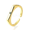 Brass Micro Pave Cubic Zirconia Cuff Rings for Women RJEW-H247-16G-02-4