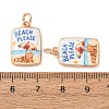 Printed Brass Pendants KK-CBA3895-01D-G-3