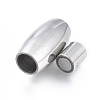 304 Stainless Steel Magnetic Clasps with Glue-in Ends STAS-D242-26P-2