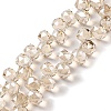 Pearl Luster Plated Electroplate Beads Strands EGLA-H104-09A-PL04-1