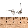 Brass with Cubic Zirconia Stud Earring Finding KK-Q048-16P-3