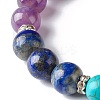 7 Chakra Reiki Yoga Bracelet for Girl Women BJEW-TA00020-6