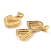 316 Stainless Steel Locket Pendants STAS-K321-25G-2