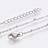 Tarnish Resistant 304 Stainless Steel Cable Chain Anklets LS-AJEW-P069-01P-3