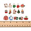 15Pcs 15 Styles Christmas Theme Alloy Enamel Pendants ENAM-FS0003-97-5