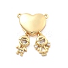 Rack Plating Brass with Cubic Zirconia Pendants KK-Q017-30G-1