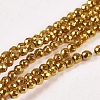 Electroplate Non-magnetic Synthetic Hematite Beads Strands G-J169B-2mm-04-1