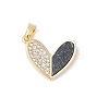 Brass Micro Pave Clear Cubic Zirconia Pendants KK-R213-06G-02-1