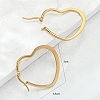 Elegant Heart 304 Stainless Steel Hoop Earrings FV0783-2