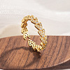 Brass Micro Pave Clear Cubic Zirconia Cuff Open Rings for Women WG065A2-01-1