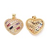 Brass Micro Pave Cubic Zirconia Pendants ZIRC-I063-12G-1