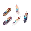 Chakra Natural Mixed Stone Big Pendants PALLOY-JF01907-1