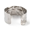 Non-Tarnish 304 Stainless Steel Textured Wide Open Cuff Bangles for Women BJEW-Z067-01P-02-3