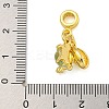 Rack Plating Brass & Resin European Dangle Charms KK-I718-22G-3