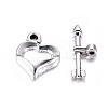 Tibetan Style Alloy Heart Toggle Clasps LS-X-LF1109Y-NF-1