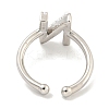 Rack Plating Brass Open Cuff Rings for Women RJEW-F162-01P-N-3