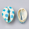 Printed Cowrie Shell Beads X-SHEL-S274-03D-2