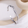 304 Stainless Steel Cuff Bangles for Women LS-BJEW-B147-01P-1