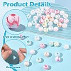 Spray Painted Acrylic Beads OACR-YW0002-49A-4