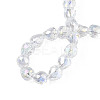 Electroplate Transparent Glass Beads Strands EGLA-N002-26-C03-4