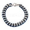 304 Stainless Steel Cuban Link Chain Bracelets for Men Women BJEW-C124-04A-01-4