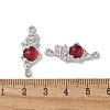Brass & Resin Flower Connector Charms KK-U052-36P-01-3