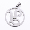 Non-Tarnish 304 Stainless Steel Pendants STAS-K162-078P-2