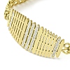 Cubic Zirconia Oval Link Bracelet with 304 Stainless Steel Chains BJEW-Q775-02G-3