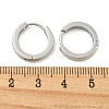 Tarnish Resistant Frosted 304 Stainless Steel Huggie Hoop Earrings for Women EJEW-C096-31A-P-4