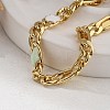 Brass Enamel Links Bracelets for Women BJEW-B125-06G-2
