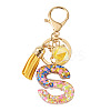 Alloy Resin Polygon Keychains KEYC-TADJ0002-03G-S-1