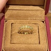 Brass Micro Pave Cubic Zirconia Flower Adjustable Cuff Rings for Women RJEW-B125-02G-1