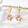 Brass Micro Pave Clear Cubic Zirconia Hoop Earrings for Women EJEW-G428-24G-01-2