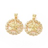 Brass Micro Pave Cubic Zirconia Pendants ZIRC-P106-22G-2