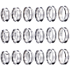 18Pcs 6 Size 201 Stainless Steel Grooved Finger Ring Settings RJEW-SC0001-05P-1