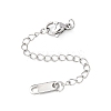 304 Stainless Steel Chain Extender with Oval Charms STAS-G383-09P-2