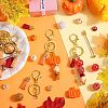 DIY Iron Beadable Bar Keychain Making Kit for Thanksgiving Day DIY-SC0025-17-4