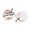 Natural Abalone Shell & Black Lip Shell & Pink Shell Pendants SSHEL-B003-06P-02-2